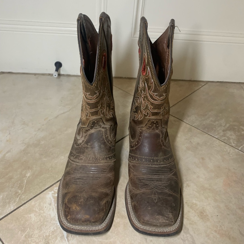 men’s Brazos brown cowboy boots size 8D